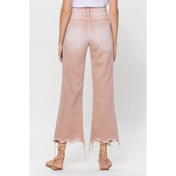 VERVET July Song 90's Vintage Distressed Detail Cropped Flare Jeans - Picture 11 of 13